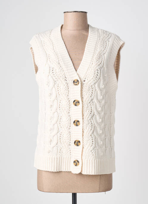 Vestă fără mâneci închidere cu nasturi pe față bej WHITE STUFF femme