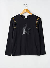 Tricou croială cambrată mâneci lungi negru BOBOLI fille