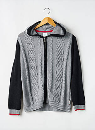 Vestă cu mâneci lungi închidere cu nasturi pe față gri BOBOLI garcon