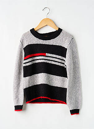 Pulover elasticitate mâneci lungi gri BOBOLI garcon