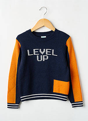 Pulover elasticitate mâneci lungi albastru BOBOLI garcon