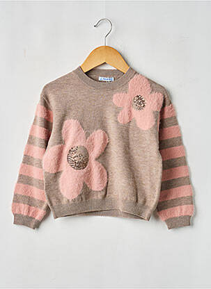 Pulover strânsă pe partea de jos mâneci lungi roz MAYORAL fille