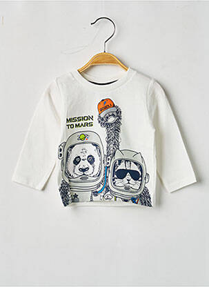Tricou mâneci lungi mâneci lungi alb BOBOLI băiat