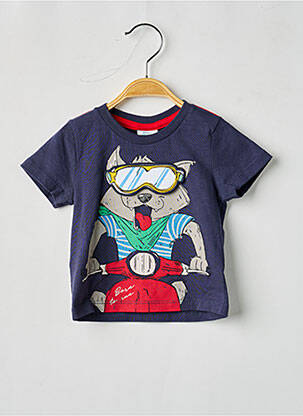 Tricou elasticitate mâneci scurte albastru BOBOLI băiat