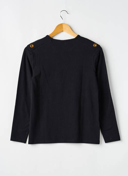 Tricou croială cambrată mâneci lungi negru BOBOLI fille