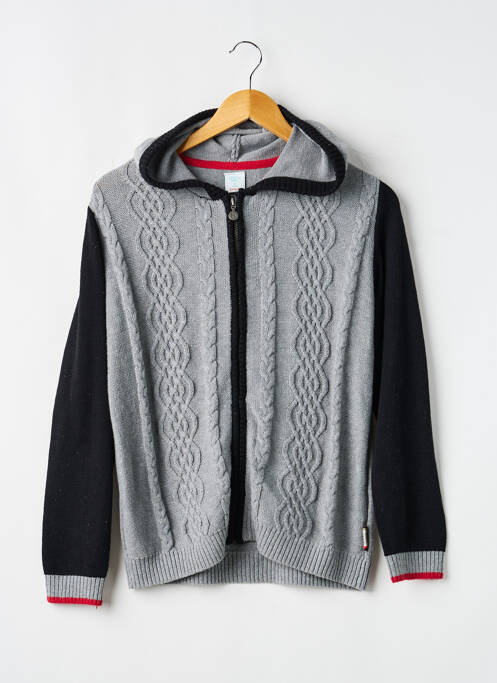 Vestă cu mâneci lungi închidere cu nasturi pe față gri BOBOLI garcon