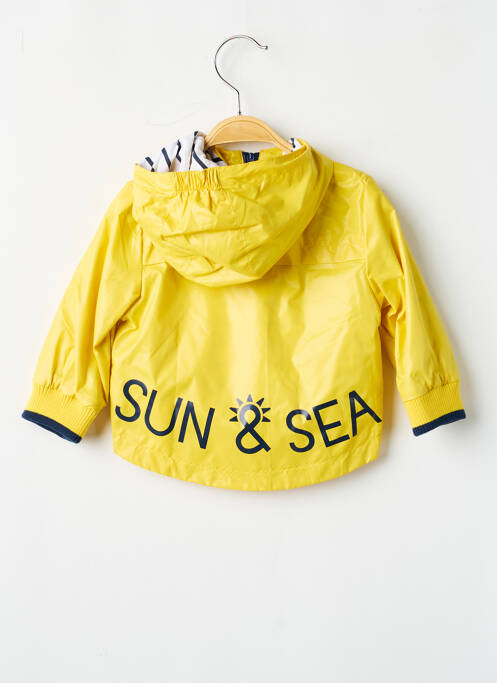 Impermeabil croială dreaptă cu glugă galben BOBOLI garcon