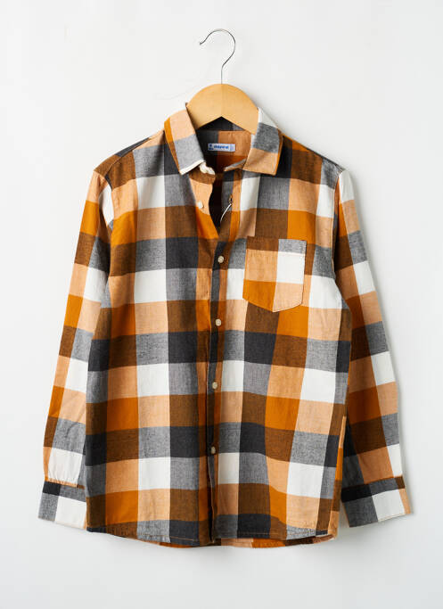 Cămașă cu mâneci lungi țesătură poplin portocaliu MAYORAL garcon