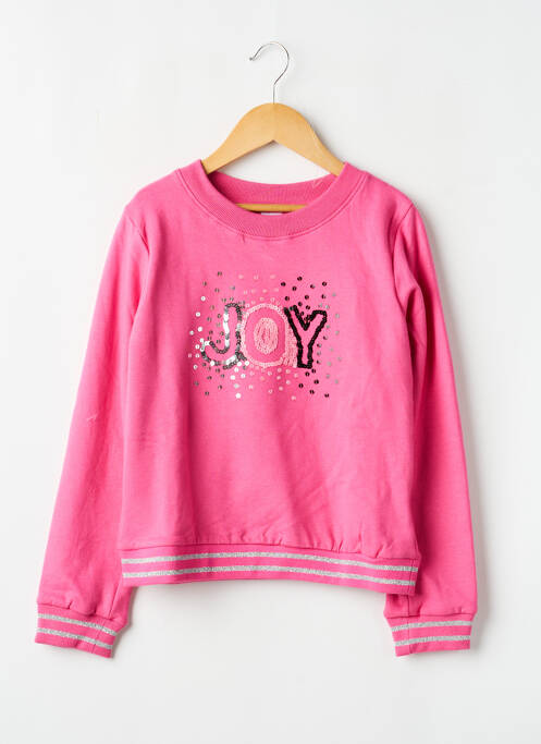 Hanorac țesătură jersey mâneci lungi roz NEWNESS fille