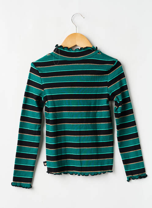 Tricou croială cambrată mâneci lungi verde BOBOLI fille