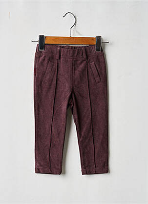 Pantalon slim talie elastică talie elastică maro BOBOLI fată
