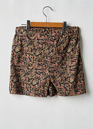 Fustă pantaloni scurți croială dreaptă maro LEVV LABEL fată