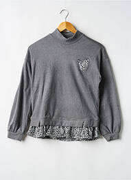 Pulover croială dreaptă mâneci lungi gri NEWNESS fată