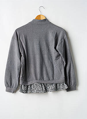 Pulover croială dreaptă mâneci lungi gri NEWNESS fată