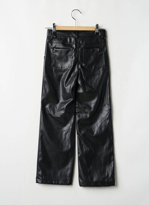 Pantalon drept închidere cu fermoar sub clapetă cu nasturi negru BOBOLI fille