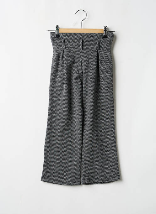 Pantalon drept buzunare talie elastică gri BOBOLI fille