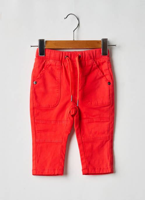 Pantalon drept buzunare talie elastică roșu BOBOLI garcon