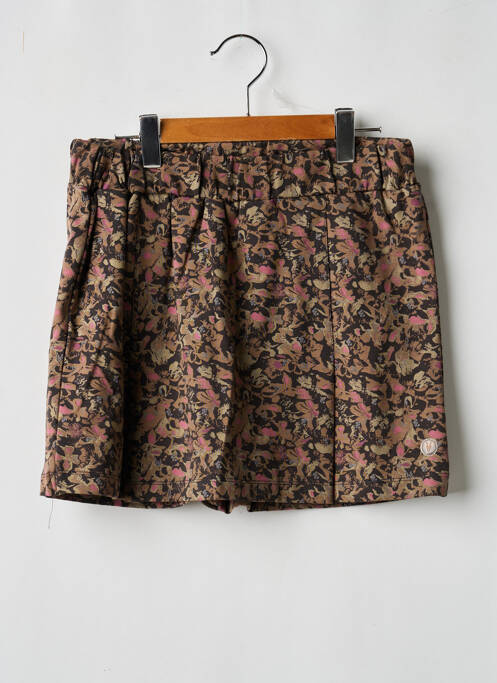 Fustă pantaloni scurți imprimeu fantezie maro LEVV LABEL fille