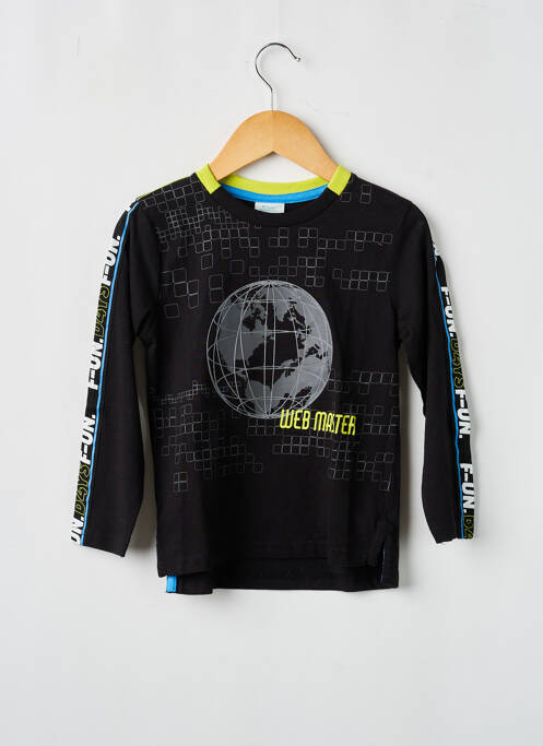 Tricou mâneci lungi mâneci lungi negru BOBOLI garcon