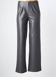 Pantalon drept talie elastică mărime normală gri BROADWAY femme