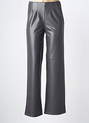 Pantalon drept talie elastică mărime normală gri BROADWAY femme