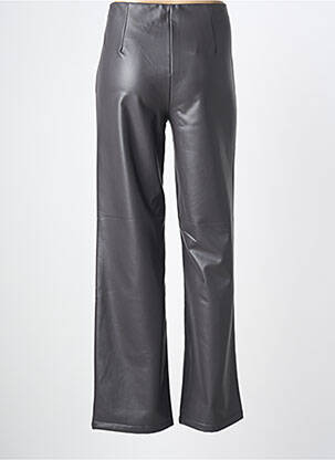 Pantalon drept talie elastică mărime normală gri BROADWAY femeie