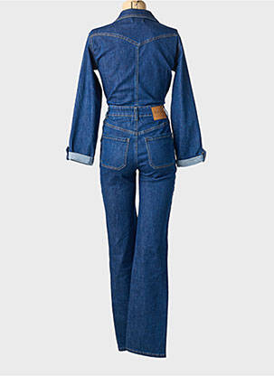 Salopetă-pantalon guler de bluză mâneci lungi albastru TOXIK3 femeie