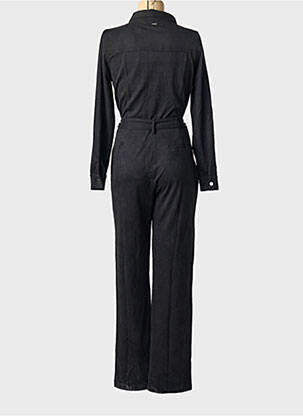 Salopetă-pantalon guler de bluză mâneci lungi negru DEELUXE femeie