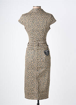 Rochie midi mâneci scurte mâneci scurte verde DENIM LIFE femeie