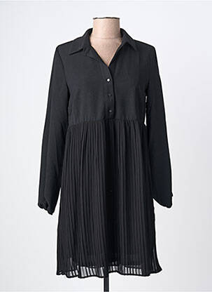 Rochie midi țesătură crep mâneci lungi negru C'EST BEAU LA VIE femeie