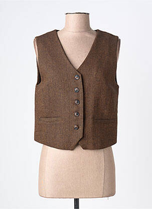 Vestă fără mâneci căptușeală maro C'EST BEAU LA VIE femme
