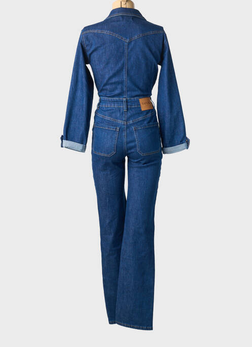 Salopetă-pantalon guler de bluză mâneci lungi albastru TOXIK3 femme