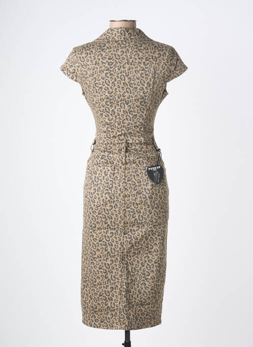 Rochie midi mâneci scurte mâneci scurte verde DENIM LIFE femme