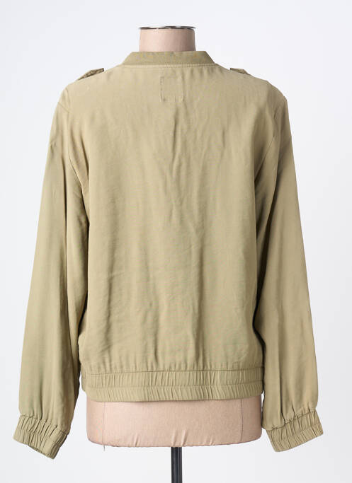 Jachete casual guler rotund verde GARCIA femme