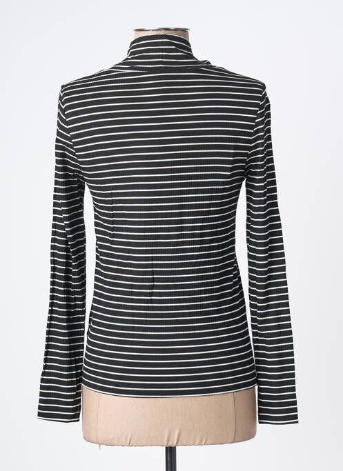 Tricou elasticitate mâneci lungi negru BROADWAY femme