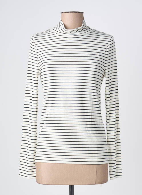 Tricou elasticitate mâneci lungi alb BROADWAY femme