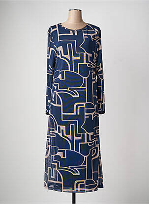 Rochie lungă mâneci lungi mâneci lungi albastru STREET ONE femme