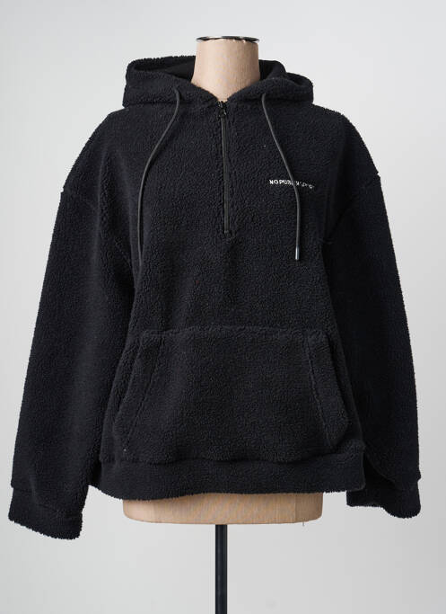 Hanorac cu glugă mâneci lungi mâneci lungi negru NO PUBLIK femme