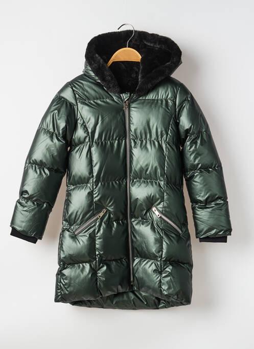 Geacă matlasată mâneci lungi cu glugă verde TIFFOSI fille