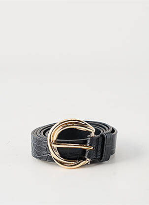 Curea efect material satinat negru ICHI femme