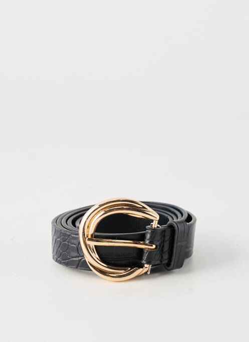 Curea efect material satinat negru ICHI femme