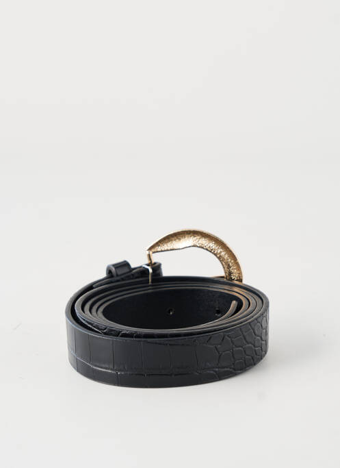 Curea efect material satinat negru ICHI femme