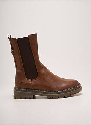 Botine/ghete toc mic toc de 4 la 6 cm maro MUSTANG femeie