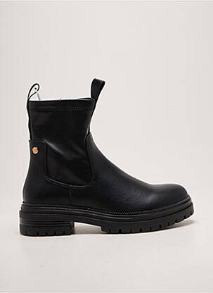 Botine/ghete țesătură satinată toc plat până la 3 cm negru XTI femeie