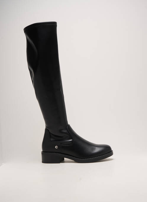 Cizme țesătură satinată toc de 4 la 6 cm negru KEYS femme