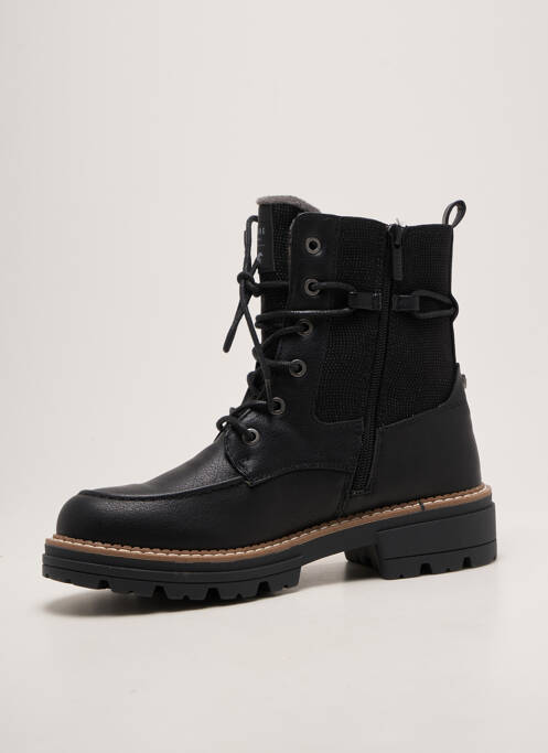 Botine/ghete închidere cu fermoar și șireturi toc de 4 la 6 cm negru MUSTANG femme