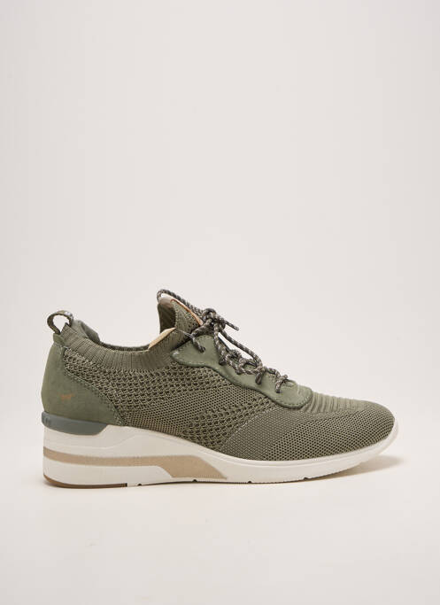 Adidași vârf rotund toc de 4 la 6 cm verde MUSTANG femme