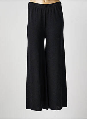 Pantalon larg țesătură crep mărime normală negru BY BASICS femeie