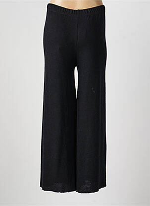 Pantalon larg țesătură crep mărime normală negru BY BASICS femeie