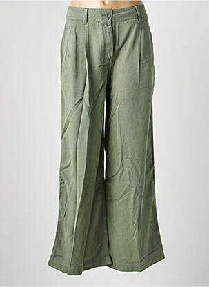 Pantalon larg țesătură poplin mărime normală verde WHITE STUFF femeie